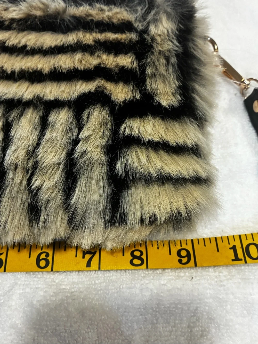 Fashion Nova Fur Baby Faux Fur clutch, NWT